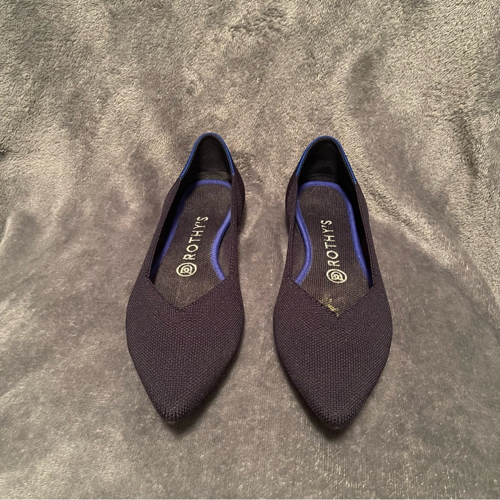 Rothy's Dark Blue Size 8W Flats
